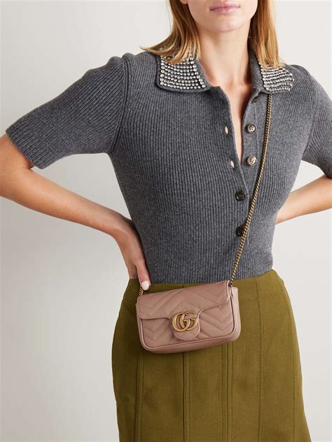 gucci mini quilted leather shoulder bag|gucci shoulder bag outlet.